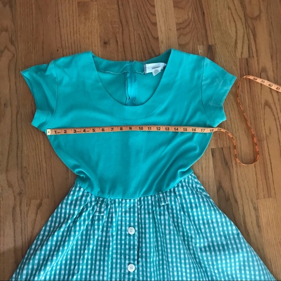 True Vintage Gingham Casual Full Skirt Midi Dress - Picture 15 of 16